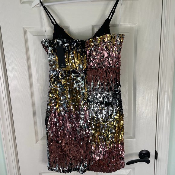 NWT Lulu Sequin Cocktail Dress - Picture 2 of 5